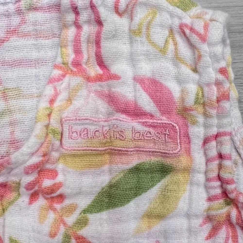 HALO SleepSack Medium 6-12M Pink Tropical Leaf Cotton Muslin Wearable Blanket